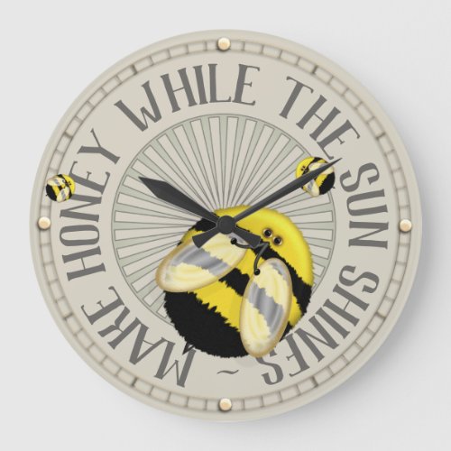 Make Honey Beekeeping Large Clock
