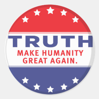 MAKE HUMANITY GREAT AGAIN CLASSIC ROUND STICKER