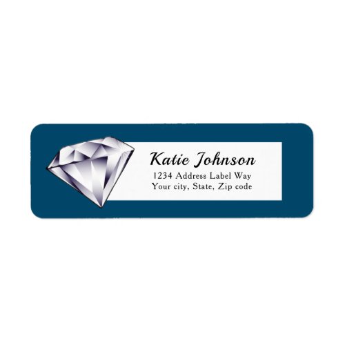 MAKE IN ANY COLOR Diamond return address label