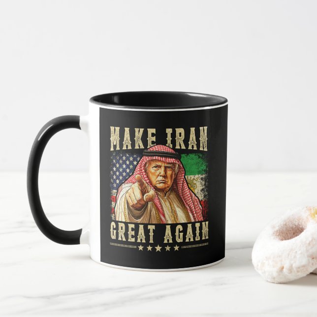 Make Iran Great Again Iranian Mug (With Donut)
