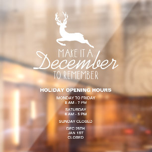 Make It a December To Remember, Christmas Window Cling