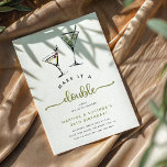 Make it a Double' Martini Adult Joint Birthday  Invitation<br><div class="desc">Double the fun at our joint adult birthday party! We're shaking things up with a 'Make it a Double' theme,  complete with hand-drawn martini illustrations and an elegant party template. Don't miss out on the celebration!</div>