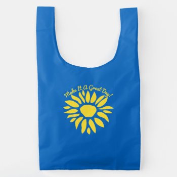 Make It A Great Day Tote Grocery Bag by artinspired at Zazzle