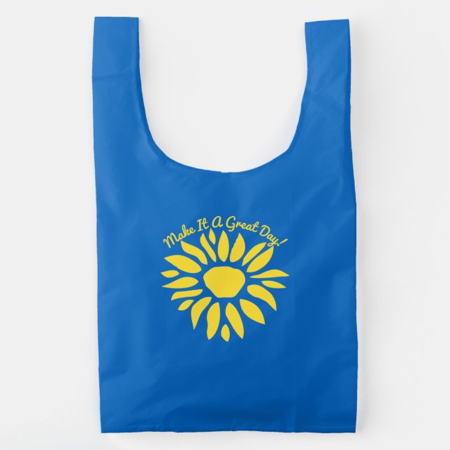 Make It A Great Day Tote Grocery Bag (Back)