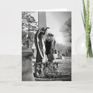 Make It Count Angel of Death Greeting Card BLANK