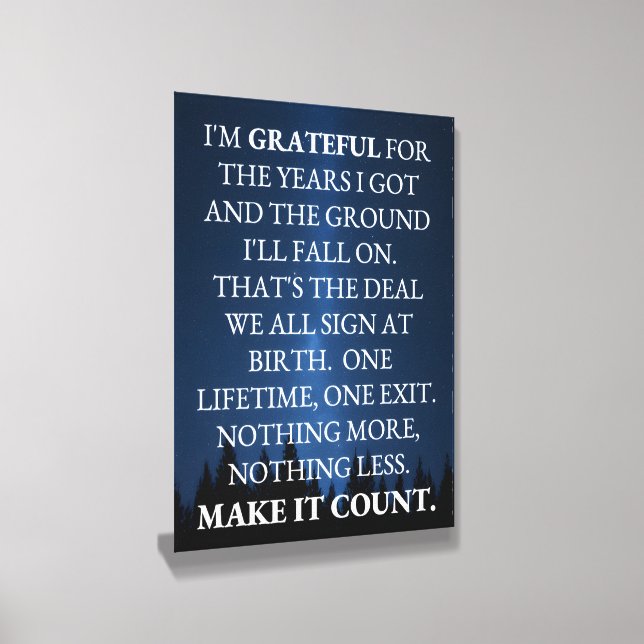 Make It Count Canvas Photo Tile (Angled)
