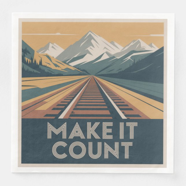 Make It Count Paper Dinner Napkins (Front)