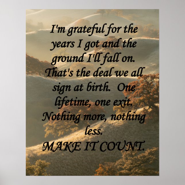Make It Count Poster (Front)