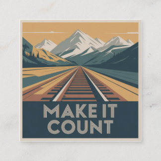 Make It Count Square Business Card