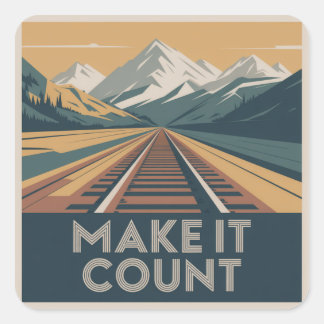 Make It Count Square Sticker