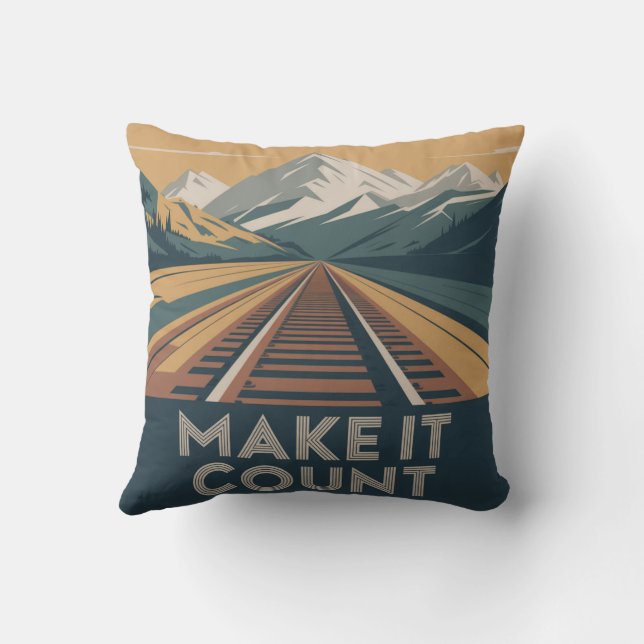 Make It Count Throw Pillow (Back)