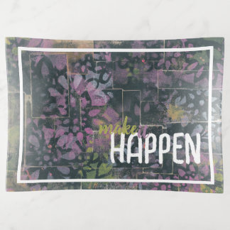 Make It Happen Abstract Artsy Trinket Tray