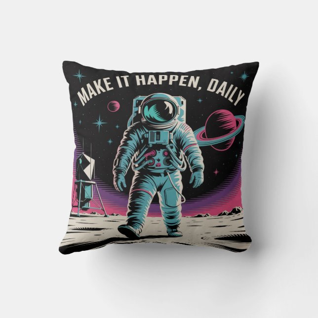 Make It Happen, Daily Throw Pillow (Back)