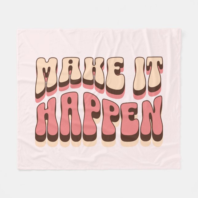 Make it happen fleece blanket (Front (Horizontal))