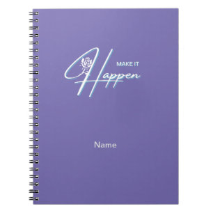  Make It Happen Motivational Quote Design  Notebook