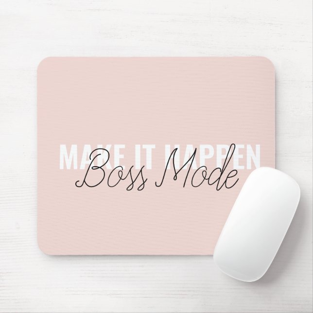 Make It Happen Personalized Mouse Pad – Feminine C (With Mouse)