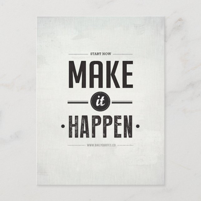 Make it Happen - Postcard (Front)
