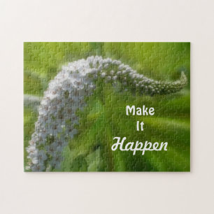 Make It Happen Wildflower Inspirational Quote Jigsaw Puzzle