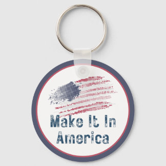 Make It In America Stylized Keychain