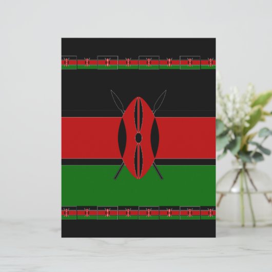 Make it Kenyan Beautiful Inspirational Flag Color (Standing Front)