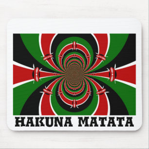 Make it kenyan colorful Flag Pattern colors Mouse Pad