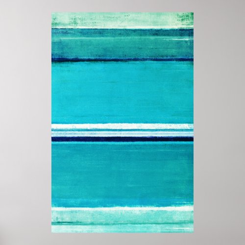 Make it Last Turquoise Abstract Art Poster Print