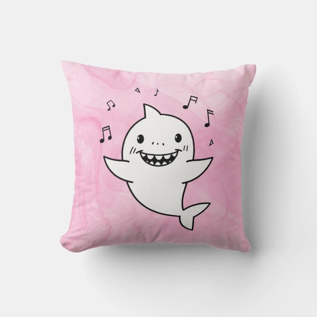 Make It Personal! This Adorable Mama Shark Custom Throw Pillow (Front)