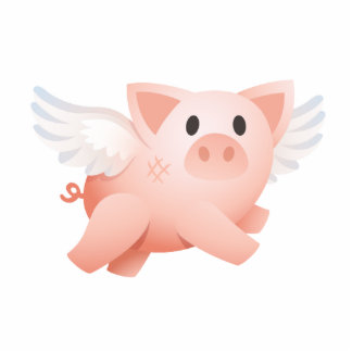 Make it Possible 3D flying pig ornament Statuette