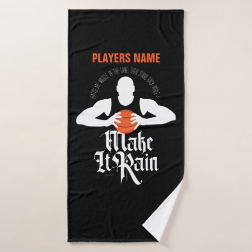 Make It Rain Basketball Bath Towel