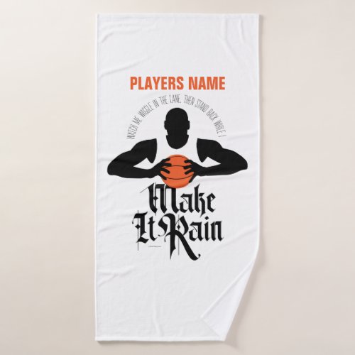 Make It Rain Basketball Bath Towel