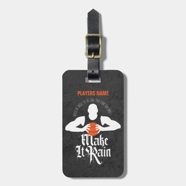 Make It Rain (Basketball) Luggage Tag (Front Vertical)