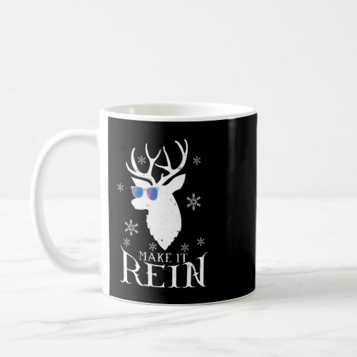 Make It Rein Cool Christmas Reindeer Sunglasses Ra Coffee Mug