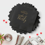 Make It Thirty Black Martini 30th Birthday Foil Napkins<br><div class="desc">Celebrate a milestone birthday with our Make It Thirty Black Martini 30th Birthday Foil Napkins! Perfectly designed for cocktail-themed parties,  these stylish and modern napkins feature a script font that adds a touch of elegance to your celebration. Cheers to another fabulous year!</div>