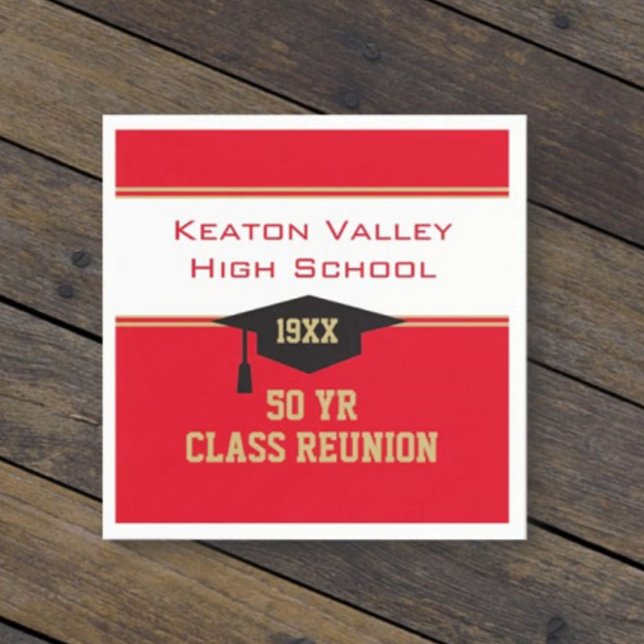 MAKE IT YOUR Custom Class Reunion party Napkin (Creator Uploaded)