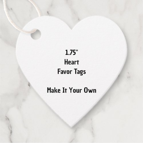 Make It Your Own 1.75" Cotton Heart Favor Tags