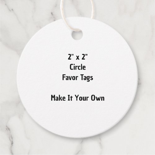 Make It Your Own 2" x 2" Cotton Circle Favor Tags