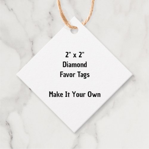 Make It Your Own 2" x 2" Cotton Jute Favor Tags