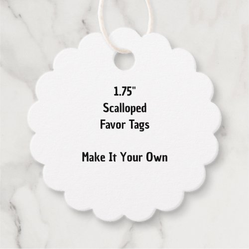 Make It Your Own 2" x 2" Cotton Scallop Favor Tags