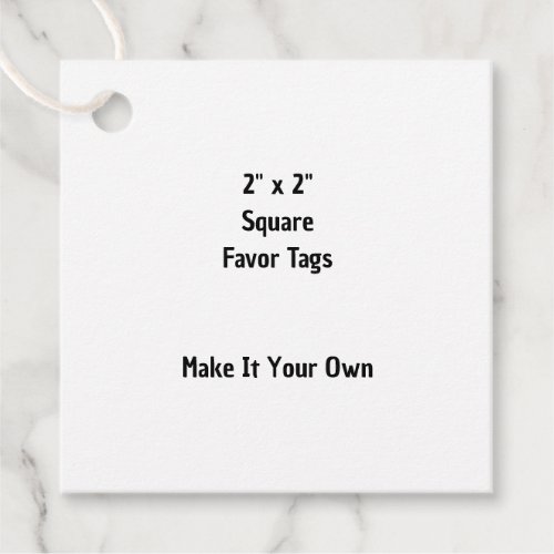 Make It Your Own 2" x 2" Cotton Square Favor Tags