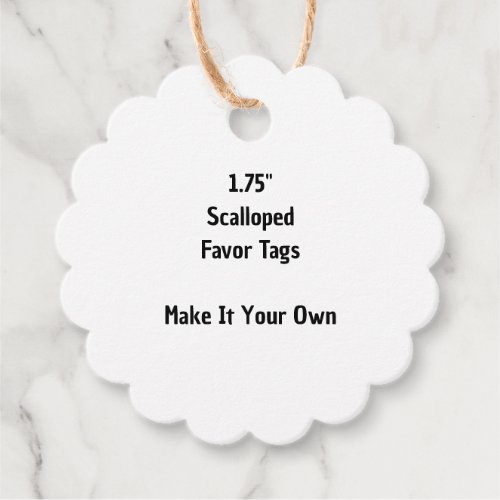 Make It Your Own 2" x 2" Jute Scallop Favor Tags