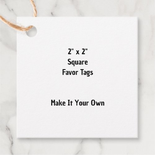 Make It Your Own 2" x 2" Jute Square Favor Tags