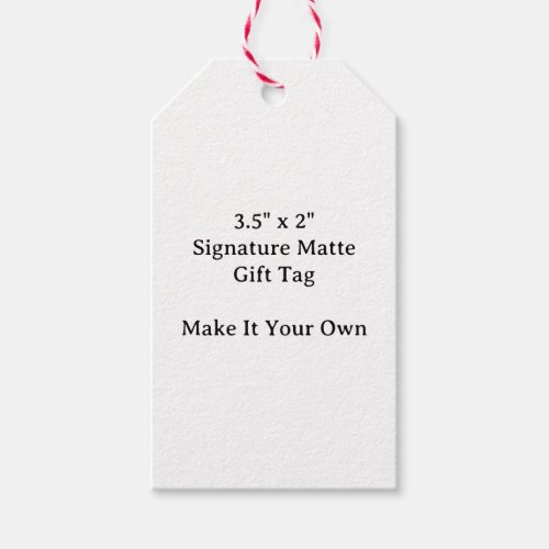 Make It Your Own 3.5" x 2" Red and White Twine Gift Tags