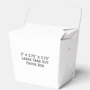 Make It Your Own 3" x 2.75" x 3.75" Large Take Out Favor Boxes