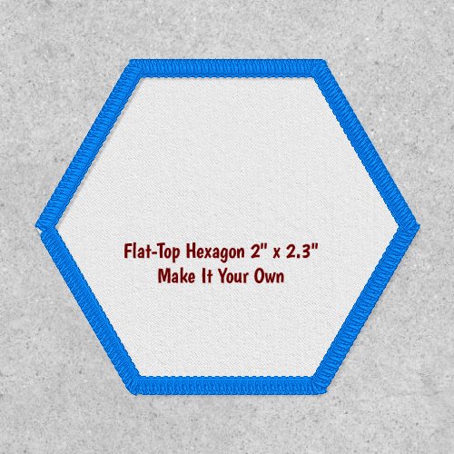 Make It Your Own Flat-Top Hexagon 2" x 2.3" Patch