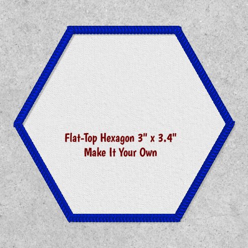 Make It Your Own Flat-Top Hexagon 3" x 3.4" Patch