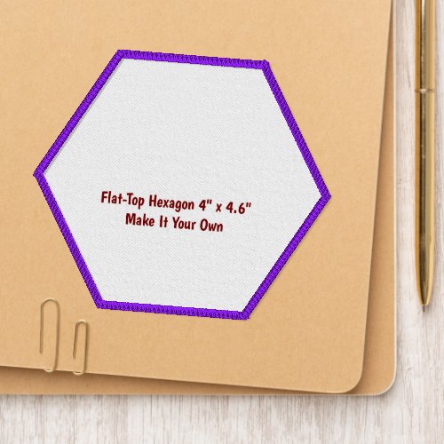 Make It Your Own Flat-Top Hexagon 4" x 4.6" Patch