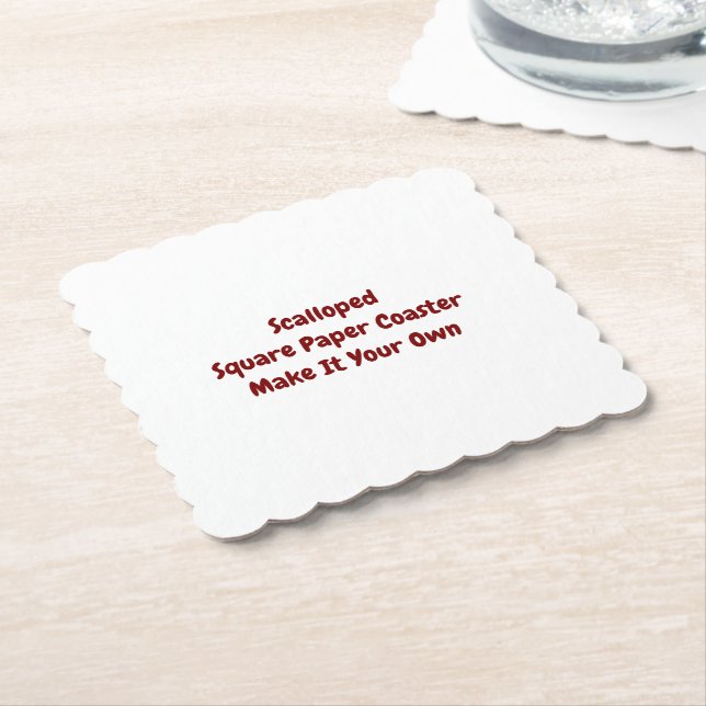 Make It Your Own Scalloped Square Paper Coaster (Angled)