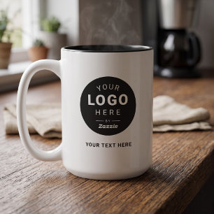 Make It Yours Custom Logo Two-Tone Coffee Mug