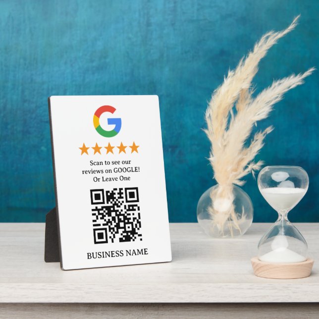Make It Yours QR Code Google Review Plaque (Side)
