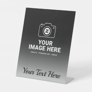 Make It Yours With Favorite Photo and Text Pedestal Sign